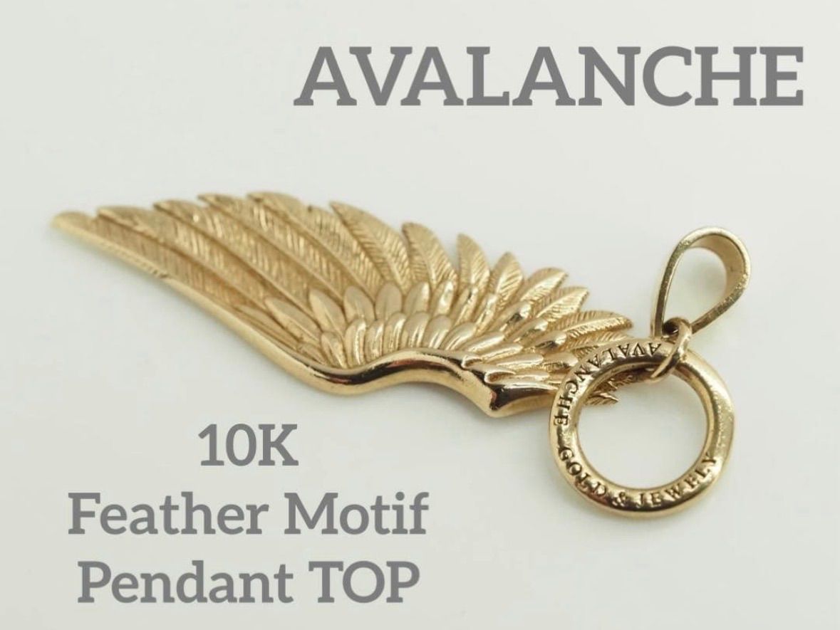 AVALANCHE☆アヴァランチ 10K フェザーモチーフ ペンダントトップ M