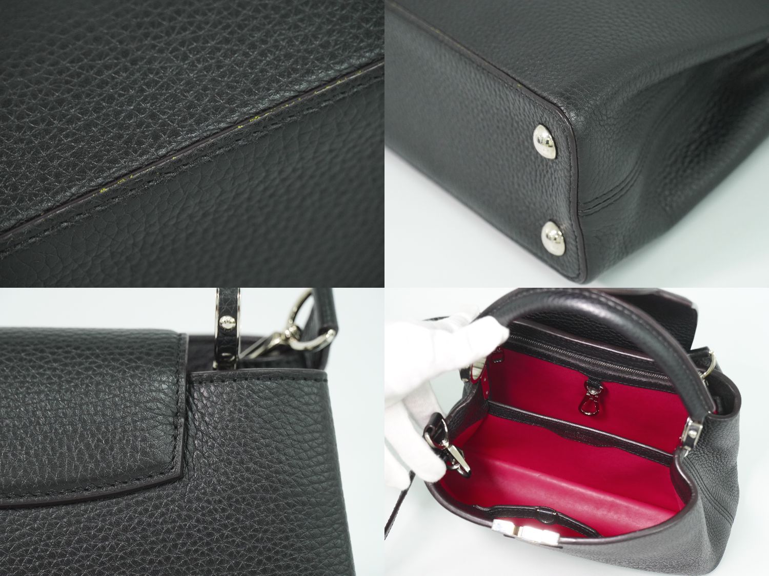 本物 ルイヴィトン LOUIS VUITTON LV カプシーヌ BB トリヨン レザー 