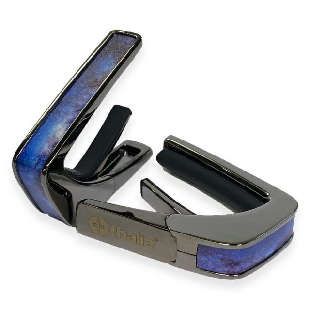 タリア カポ Thalia Capos DELUXE Series BC-P.MILKEYWAY / PEARL MILKY WAY Black Chrome ギター 12インチフレットパッド付属