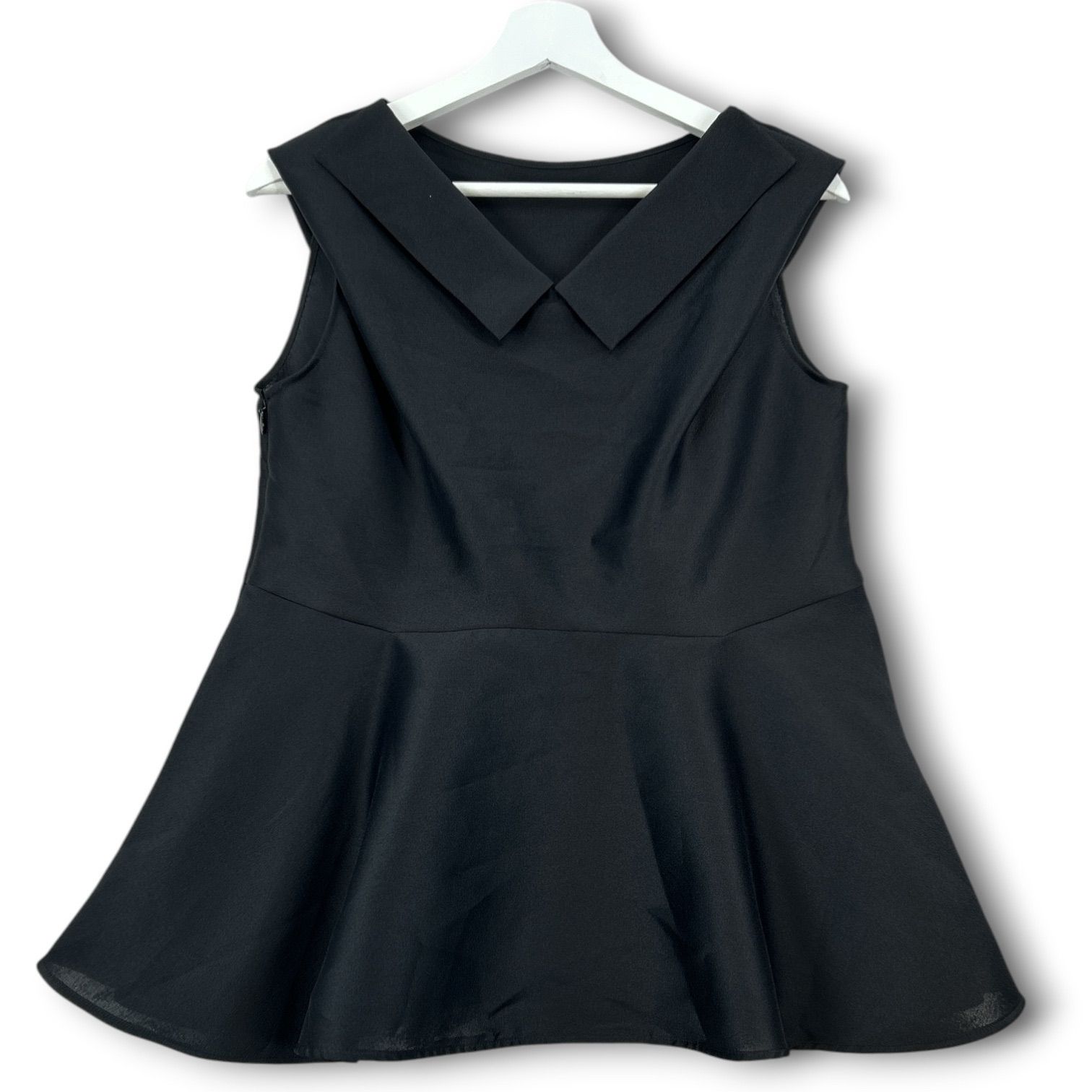 HEVE へイヴ two charm blouse 2way ノースリーブブラウス ペプラム 黒 