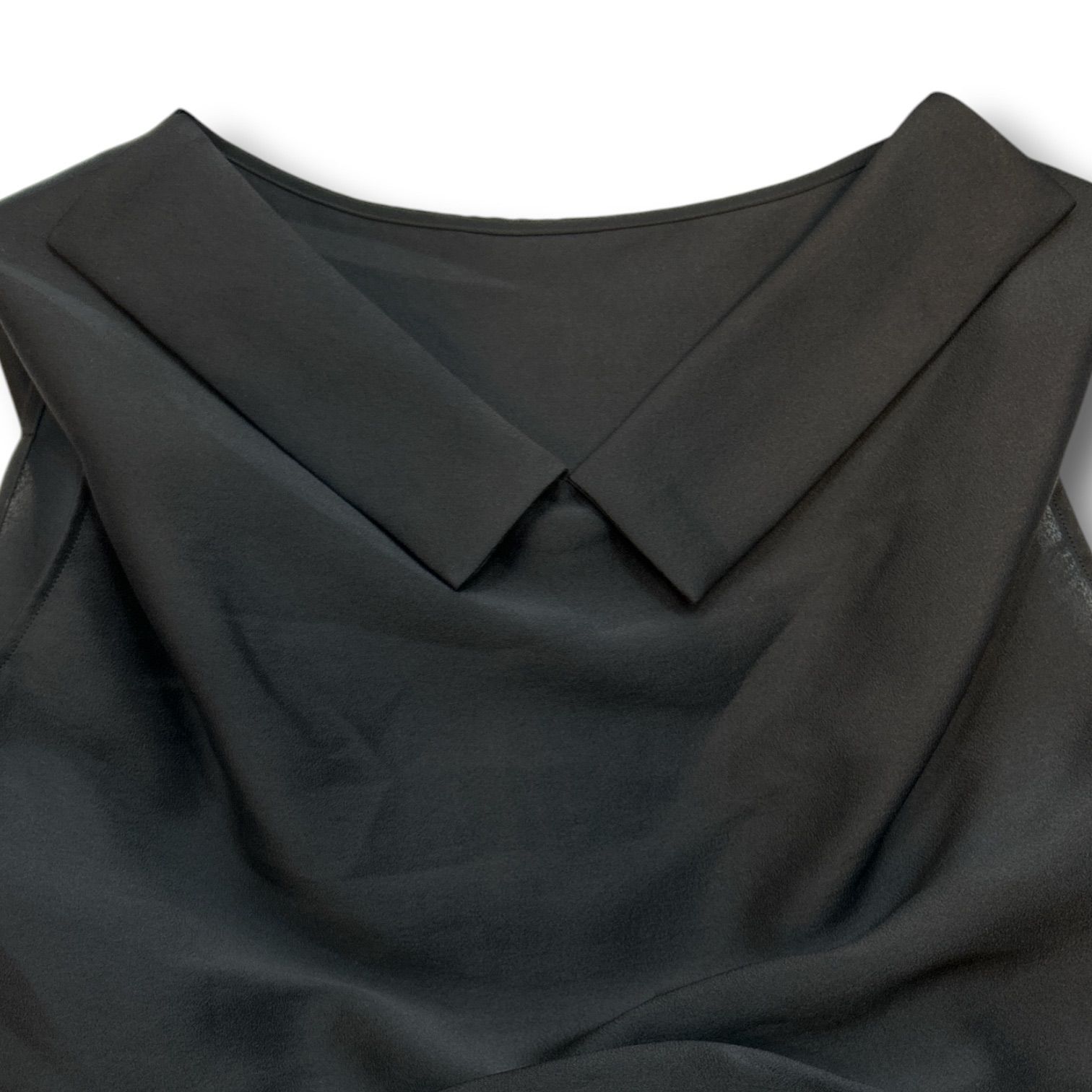 HEVE へイヴ two charm blouse 2way ノースリーブブラウス ペプラム 黒 