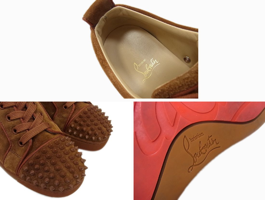 美品 定価16万◇Christian Louboutin スタッズ レザー スニーカー