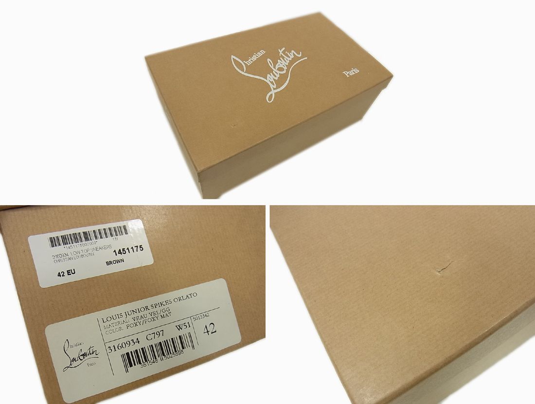 美品 定価16万◇Christian Louboutin スタッズ レザー スニーカー