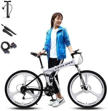 人気商品　自転車 26インチ 21段変速 折りたたみバイク 適用身長160cm以上 折りたたみ サスペンション ディスクブレーキ マウンテンバイク 軽量化高炭素鋼フレーム MTB マウンテンバイク 大人 G-AVERIL 子供用 通学 通勤 サイクリング