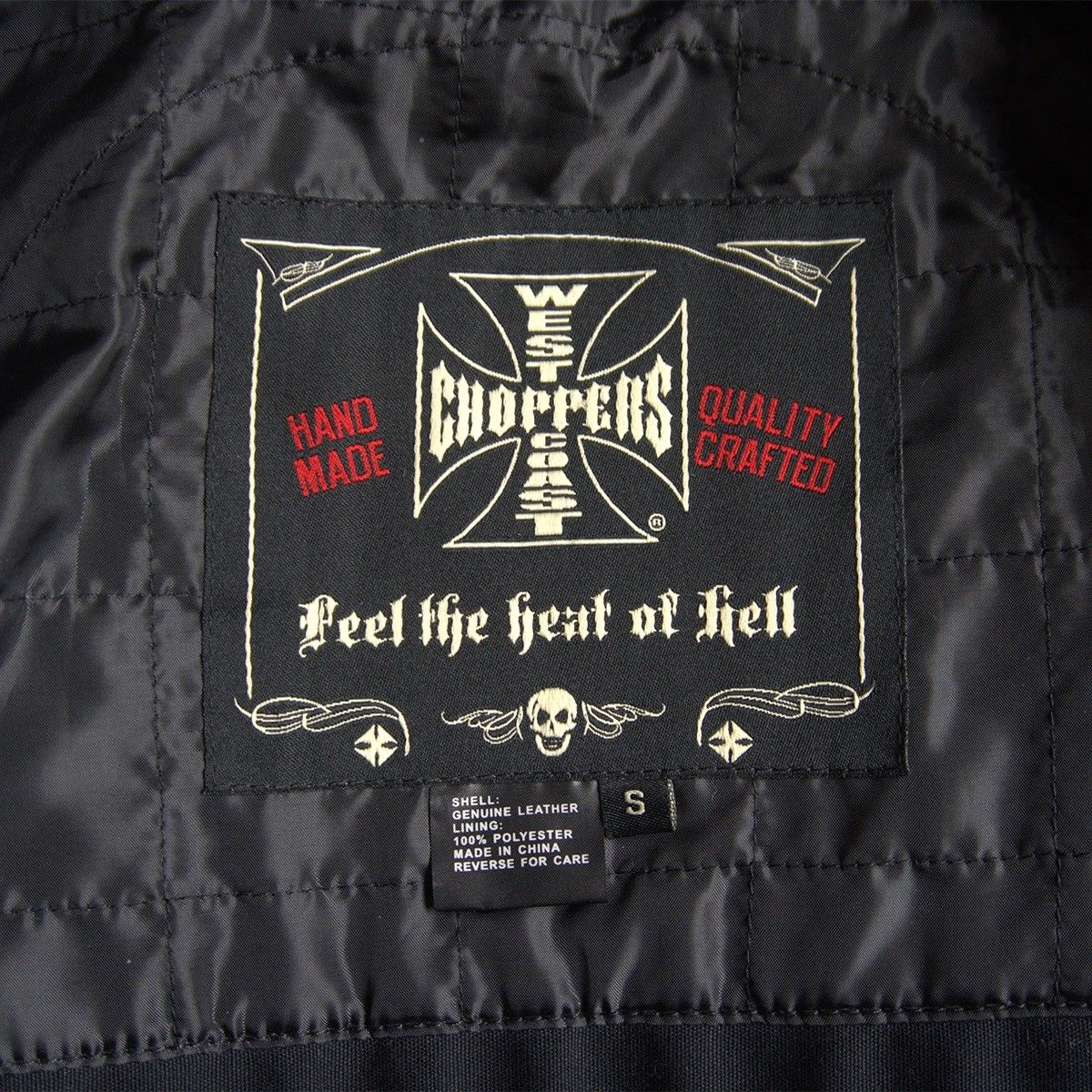 美品】West Coast Choppers【レザー ライダースジャケット】S ブラック