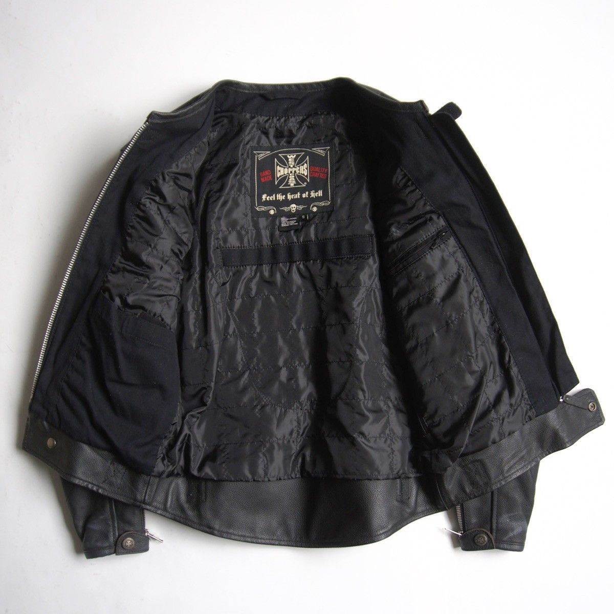 美品】West Coast Choppers【レザー ライダースジャケット】S ブラック