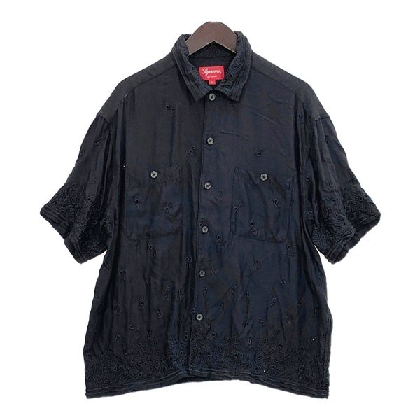 Supreme シュプリーム/23SS刺繍デザインレーヨンミルク半袖シャツ/XXL/Bランク/62【中古】 Supreme シュプリーム/23SS刺繍デザインレーヨンミルク半袖シャツ/XXL