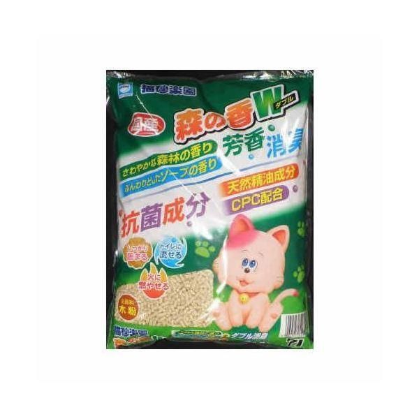 （まとめ）アース・バイオケミカル 猫砂楽園 森の香ダブル 7L 〔ペット用品〕〔×6 セット〕