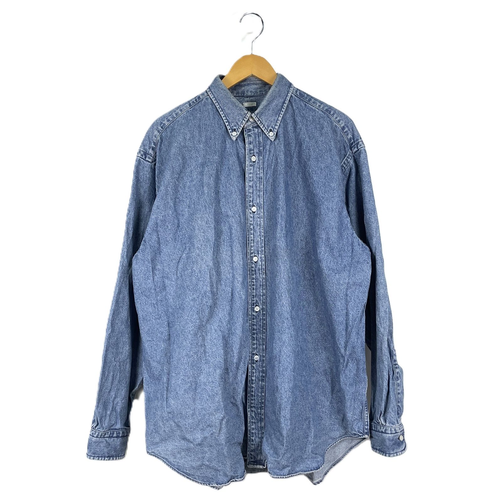 アプレッセ A.PRESSE 22SS 22SAP-02-03H BD Denim Shirt ボタンダウン 長袖 デニムシャツ インディゴブルー系 1【中古】 A.PRESSE アプレッセ 22SS 22SAP-02-03H BD DENIM SHIRT ボタンダウン