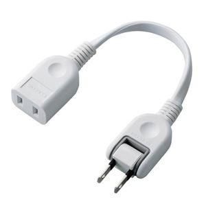 (まとめ) エレコム ACアダプタ用電源延長コード 2Pオス-メス 1個口 ホワイト 0.1m T-ADR1WH 1個 〔×10セット〕 8,483円