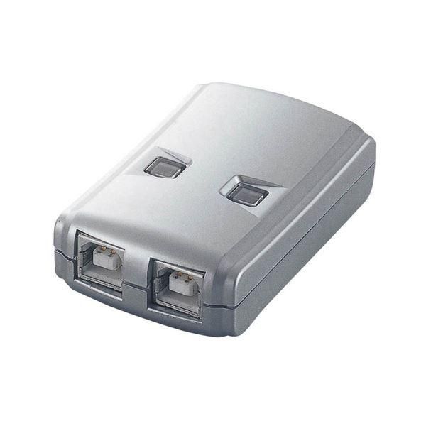 （まとめ） エレコム USB2.0対応切替器 2回路 USS2-W2 1台 〔×2セット〕