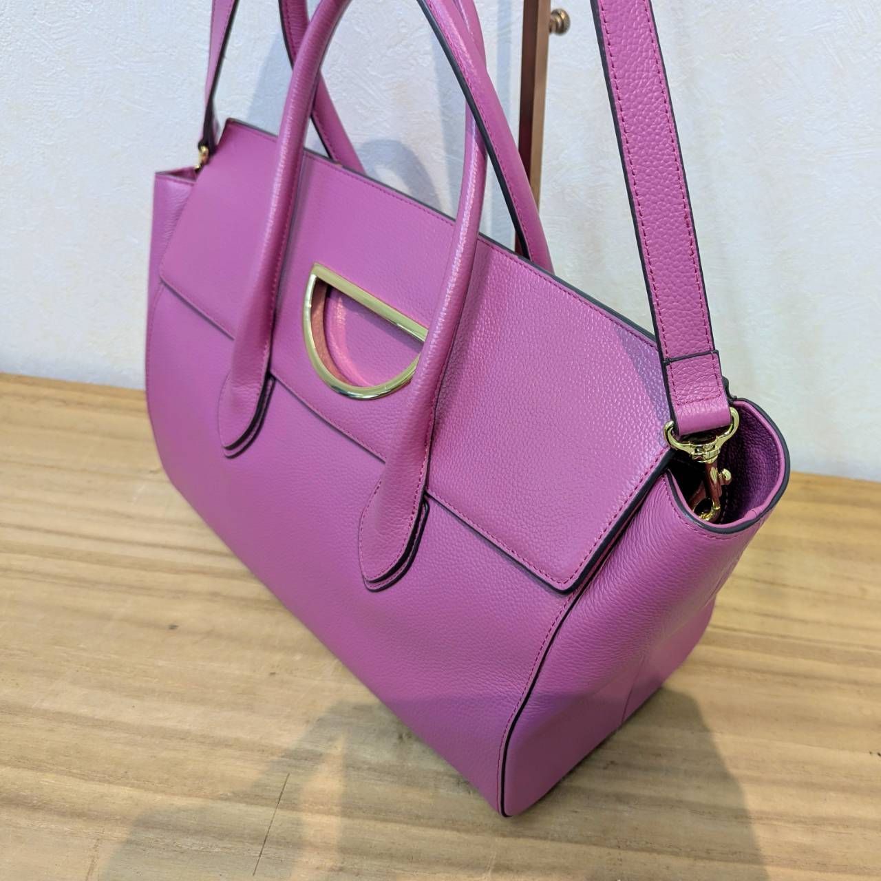 サマンサタバサ ピンク ショルダー付ハンドバッグ 2way Samantha 