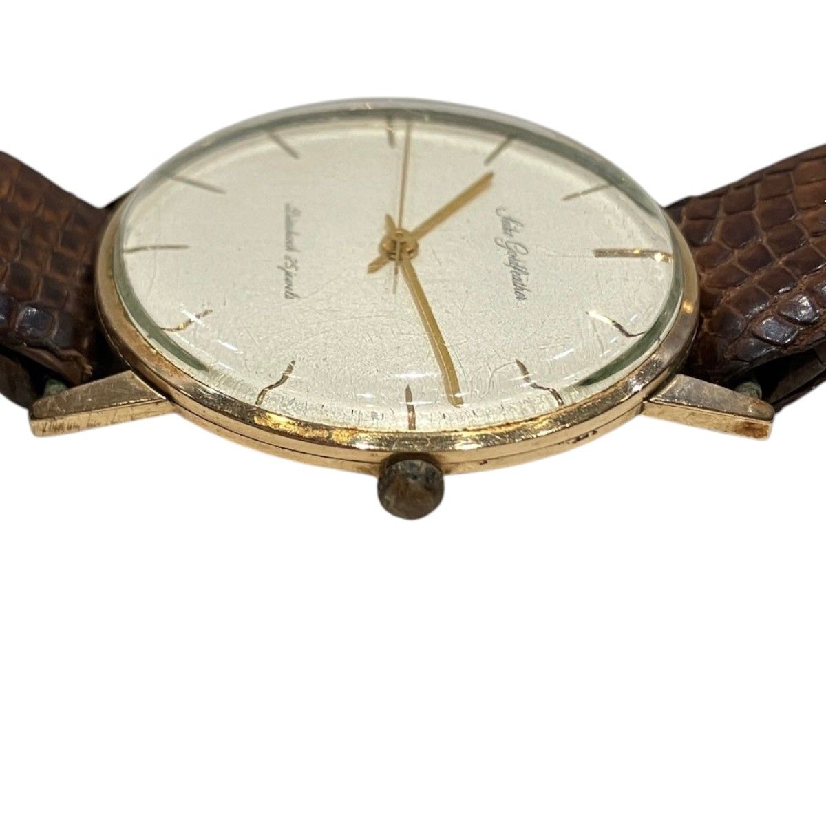 セイコー SEIKO ゴールドフェザー 腕時計 総重量約30g GP 本革 手巻き