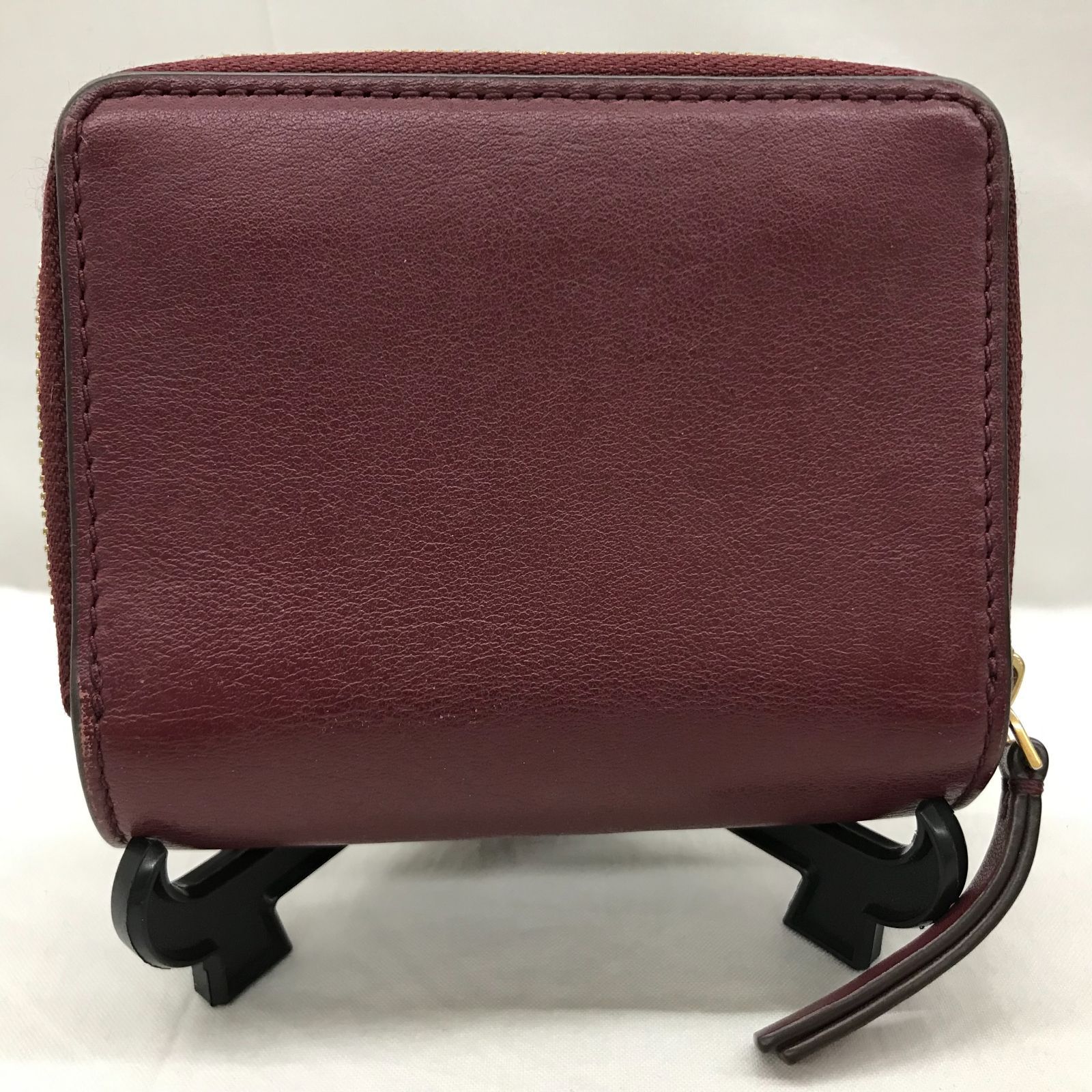 TORY BURCHトリーバーチ 二つ折り財布 レザー ロゴ ボルドー