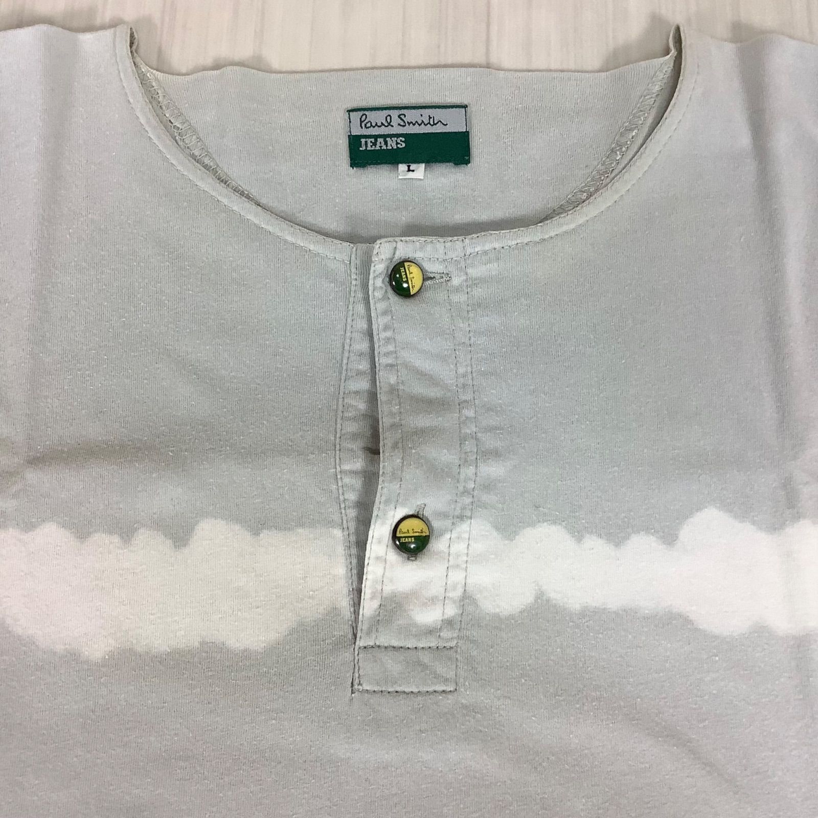 Paul Smith JEANS ポールスミス ヘンリーネック 半袖Tシャツ L グレー