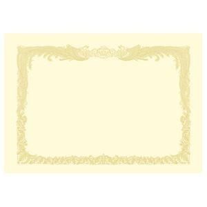 （まとめ） タカ印 OA賞状用紙 クリーム A4 タテ書用 10-1067 1冊（10枚） 〔×10セット〕
