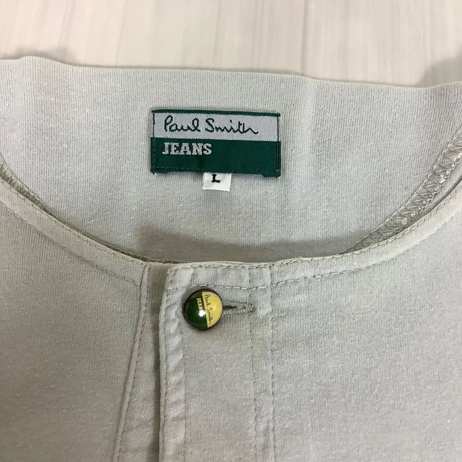 Paul Smith JEANS ポールスミス ヘンリーネック 半袖Tシャツ L グレー