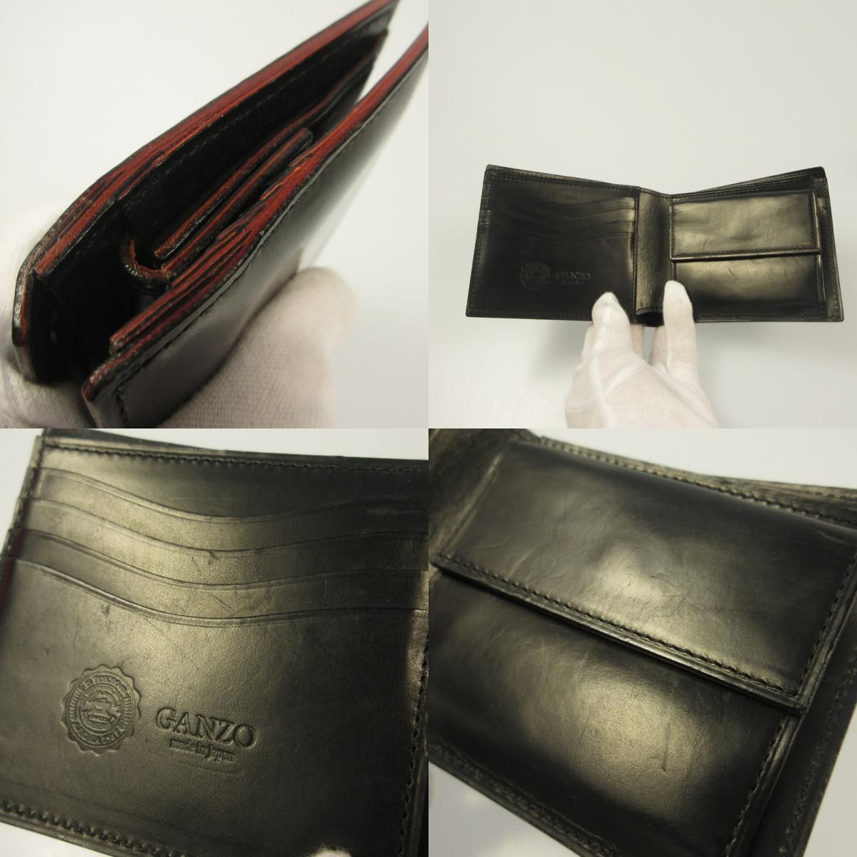 姫路東店】 中古 GANZO | ガンゾ 二つ折り財布 01285 コードバン 