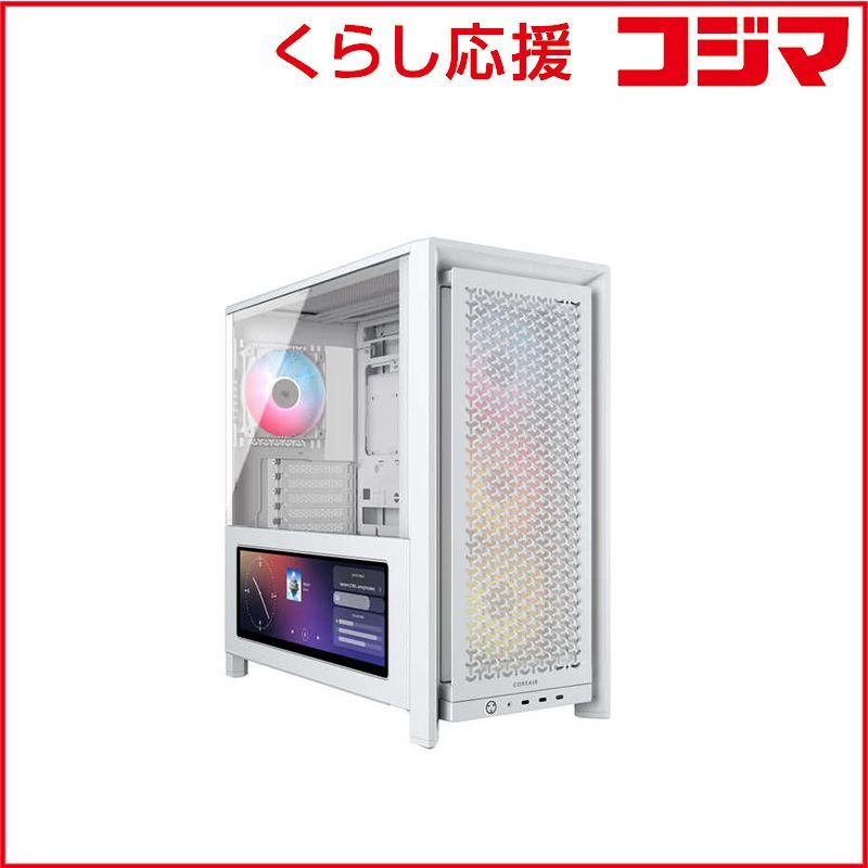 【 新品 未開封 】 コルセア　CORSAIR　FRAME 4000D LCD RS ARGB Premium Mid-TowerWhite　CC-9011327-WW 未使用 送料無料