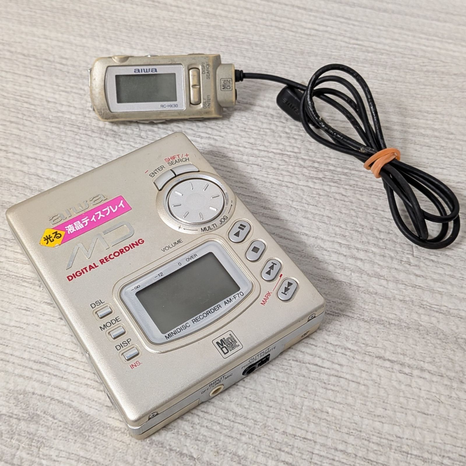 aiwa アイワ AM-F70 RC-HX30 リモコン付 MDプレイヤー - メルカリ