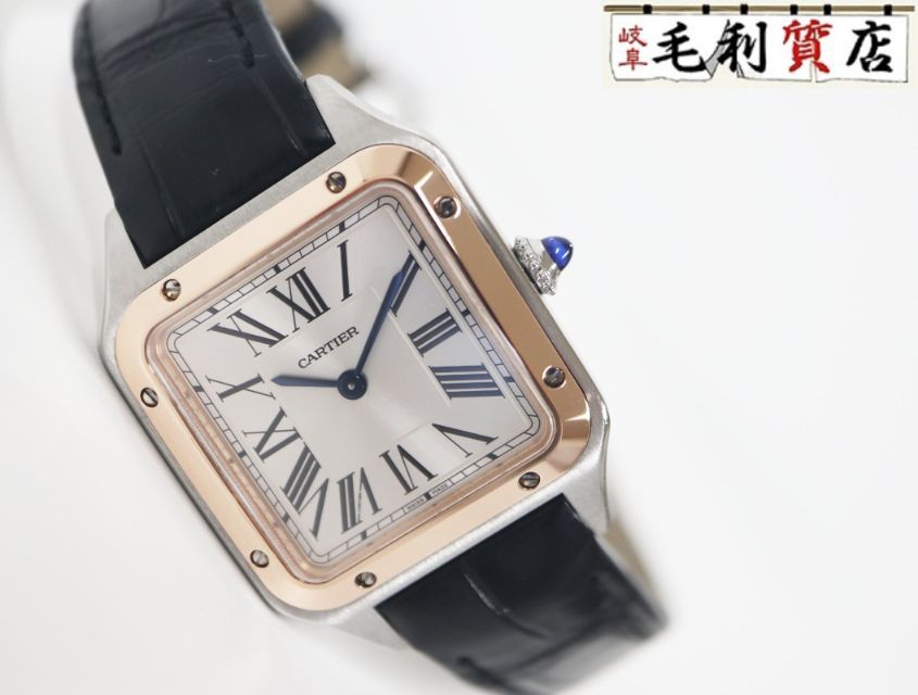カルティエ Cartier サントスデュモン W2SA0012 クォーツ ピンクゴールド コンビ ユニセックス 【中古 】 時計