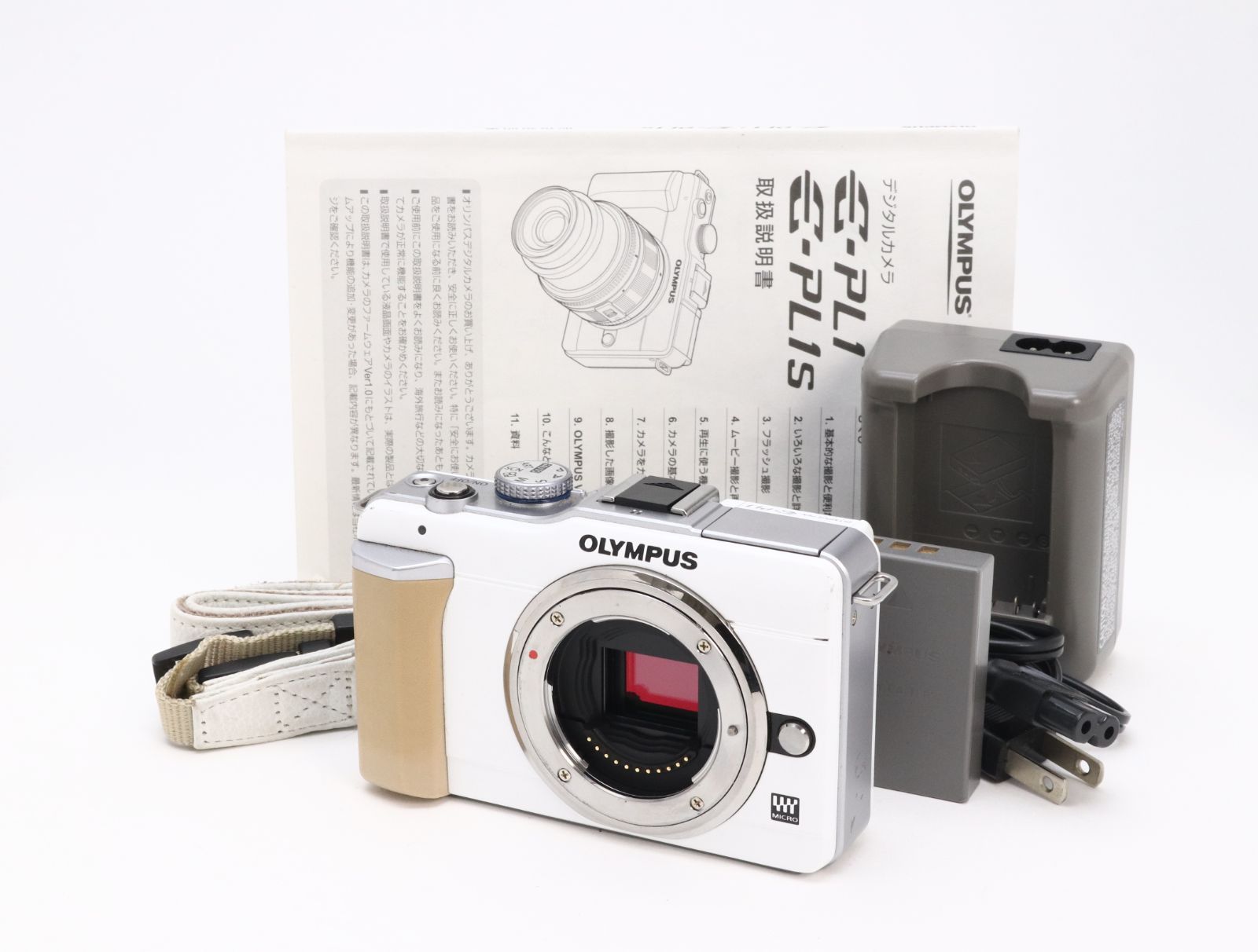 B (並品) OLYMPUS オリンパス PEN E-PL1 ホワイト ボディ シャッター数