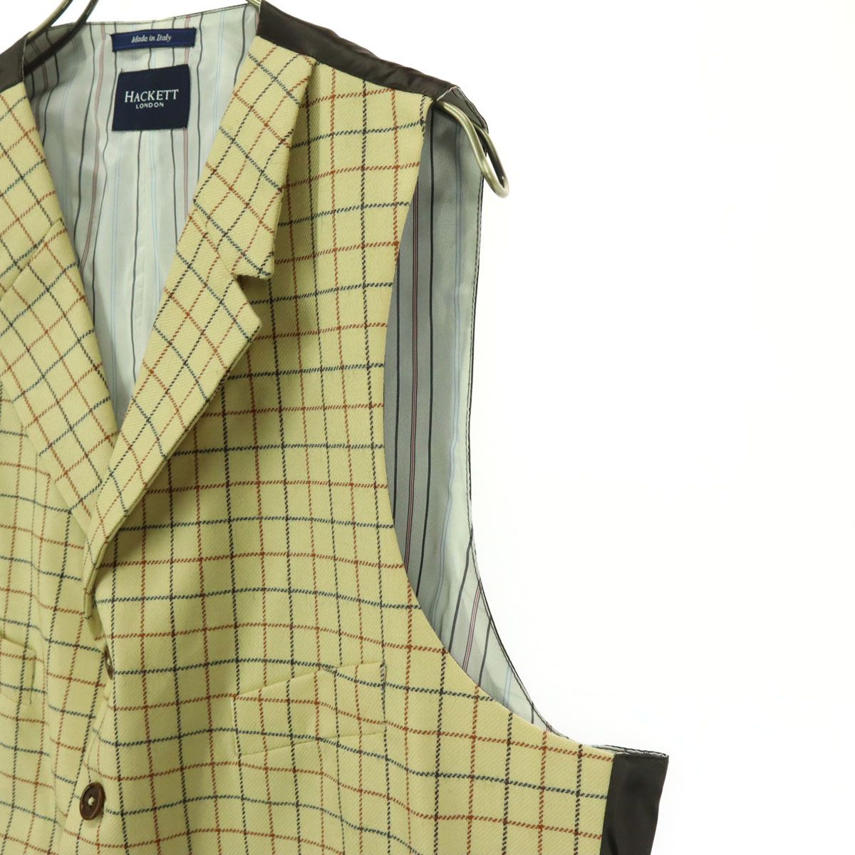 HACKETT LONDON ハケットロンドン イタリア製 チェック柄 ジレベスト