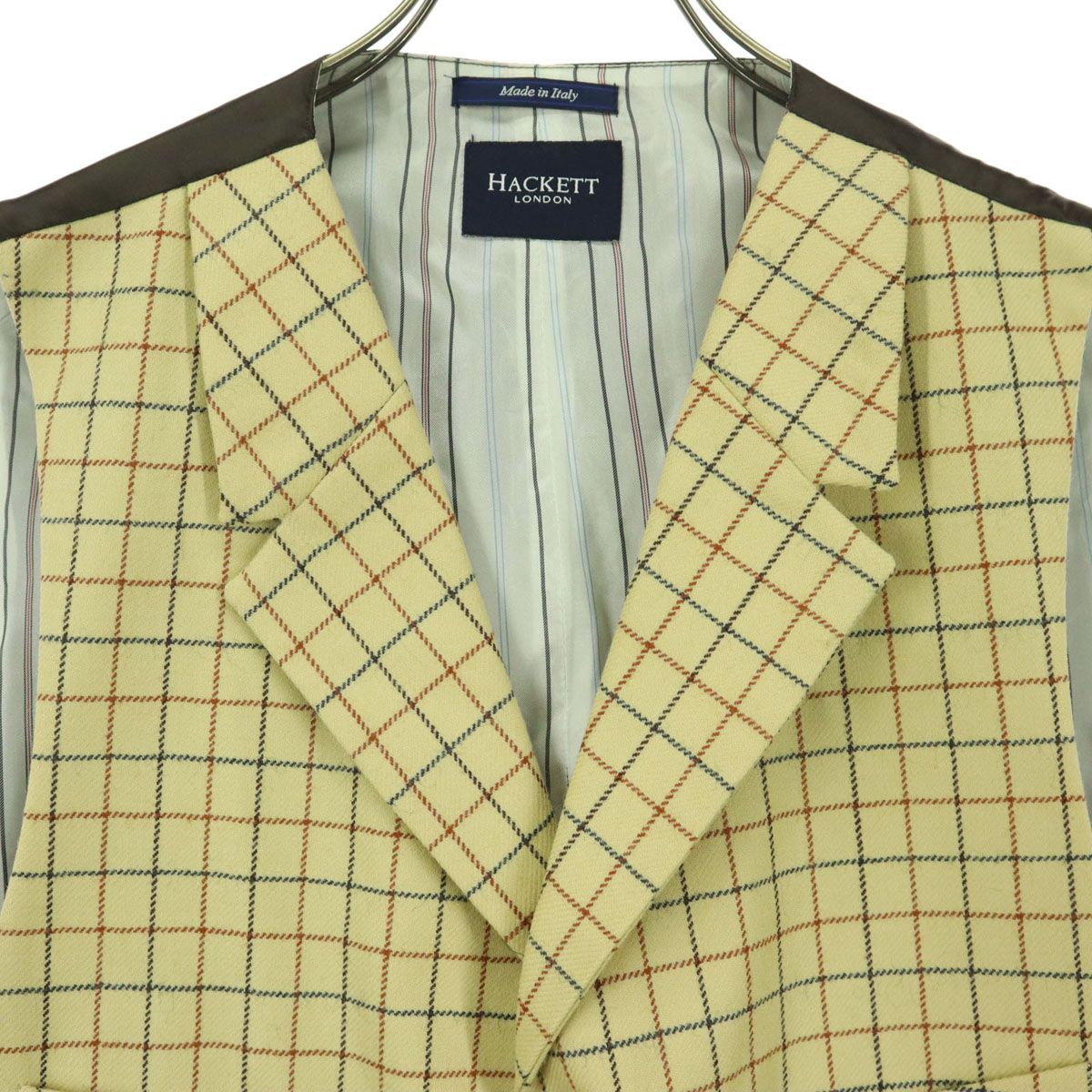 HACKETT LONDON ハケットロンドン イタリア製 チェック柄 ジレベスト