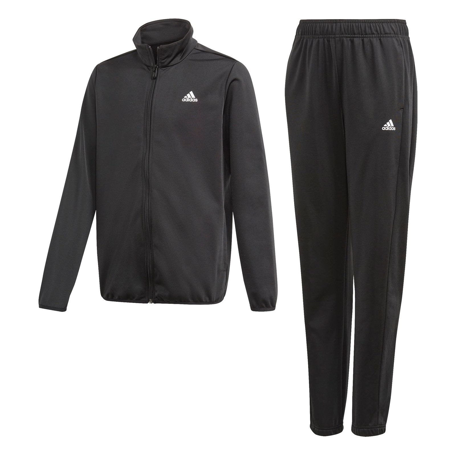 [アディダス] ジュニア サッカー トラックスーツ YB ESS TRACKSUITS ブラック/ホワイト 29326 GN3974 J140 [Top:ブラック/ホワイト Bottom:ブラック/ホワイト(GN3974)] [140] [ストリートスポーツ]