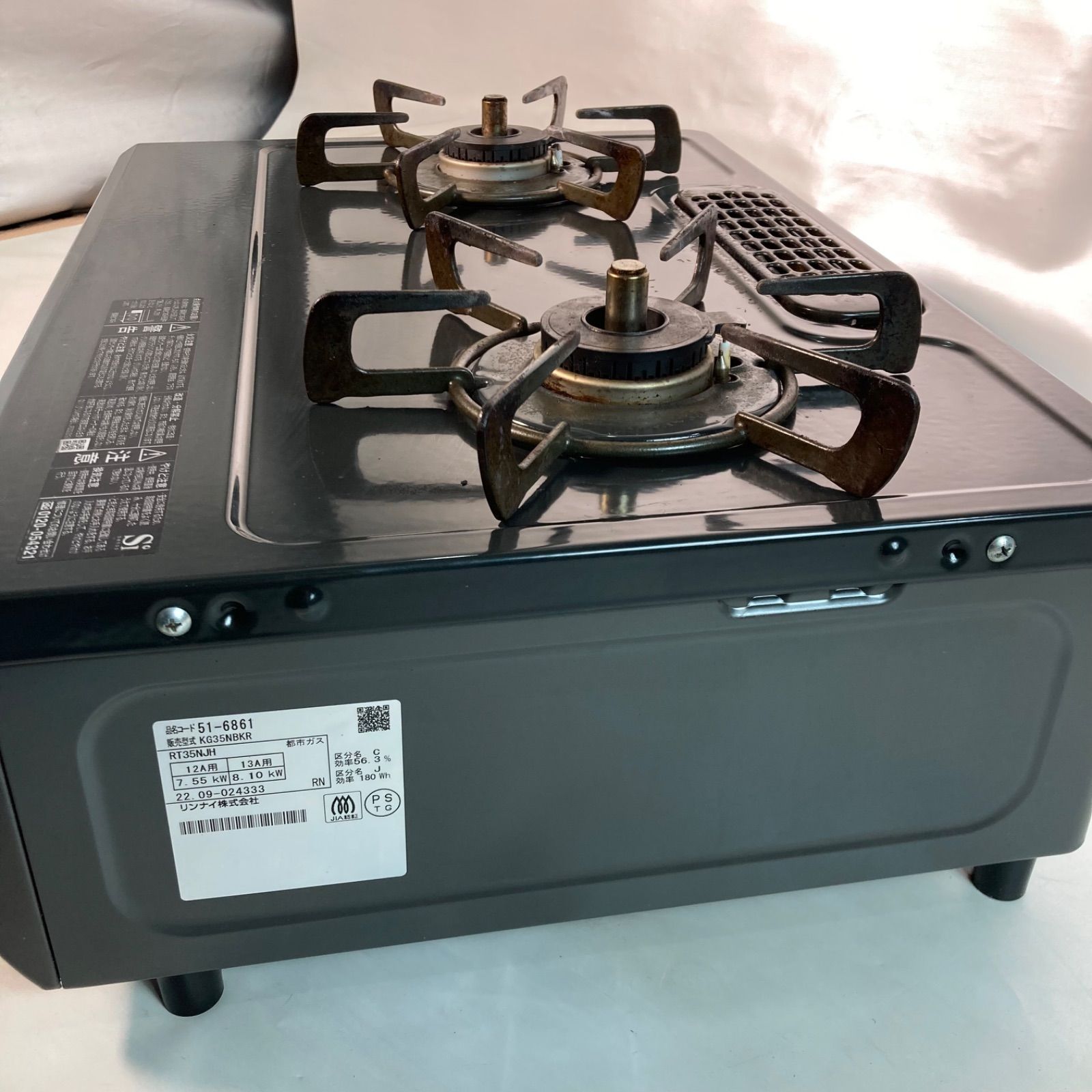 都市ガス用】Rinnai リンナイ ガスコンロ KG35NBK - メルカリ