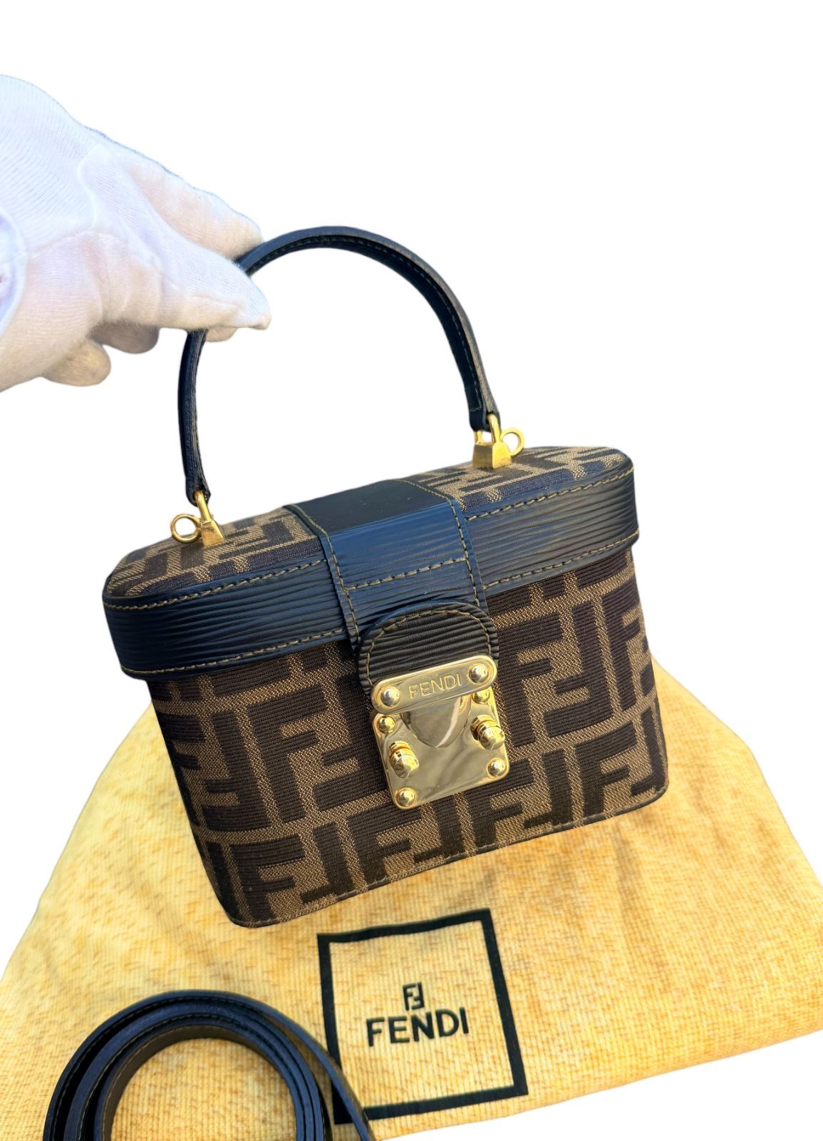 レア極上美品◇本物◇FENDIフェンディズッカ柄ヴィンテージVintage