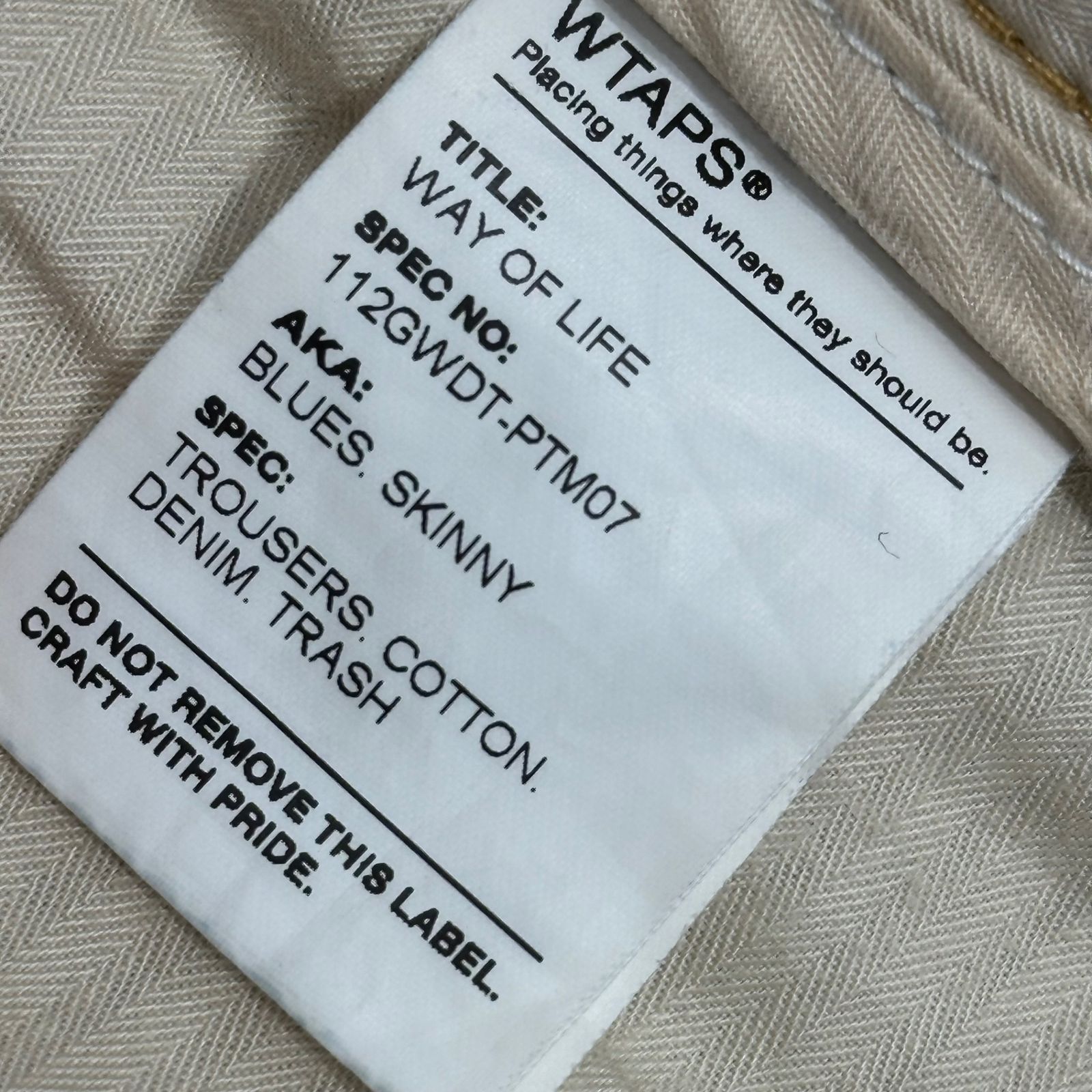 WTAPS(ダブルタップス) 11AW BLUES SKINNY TROUSERS COTTON DENIM 