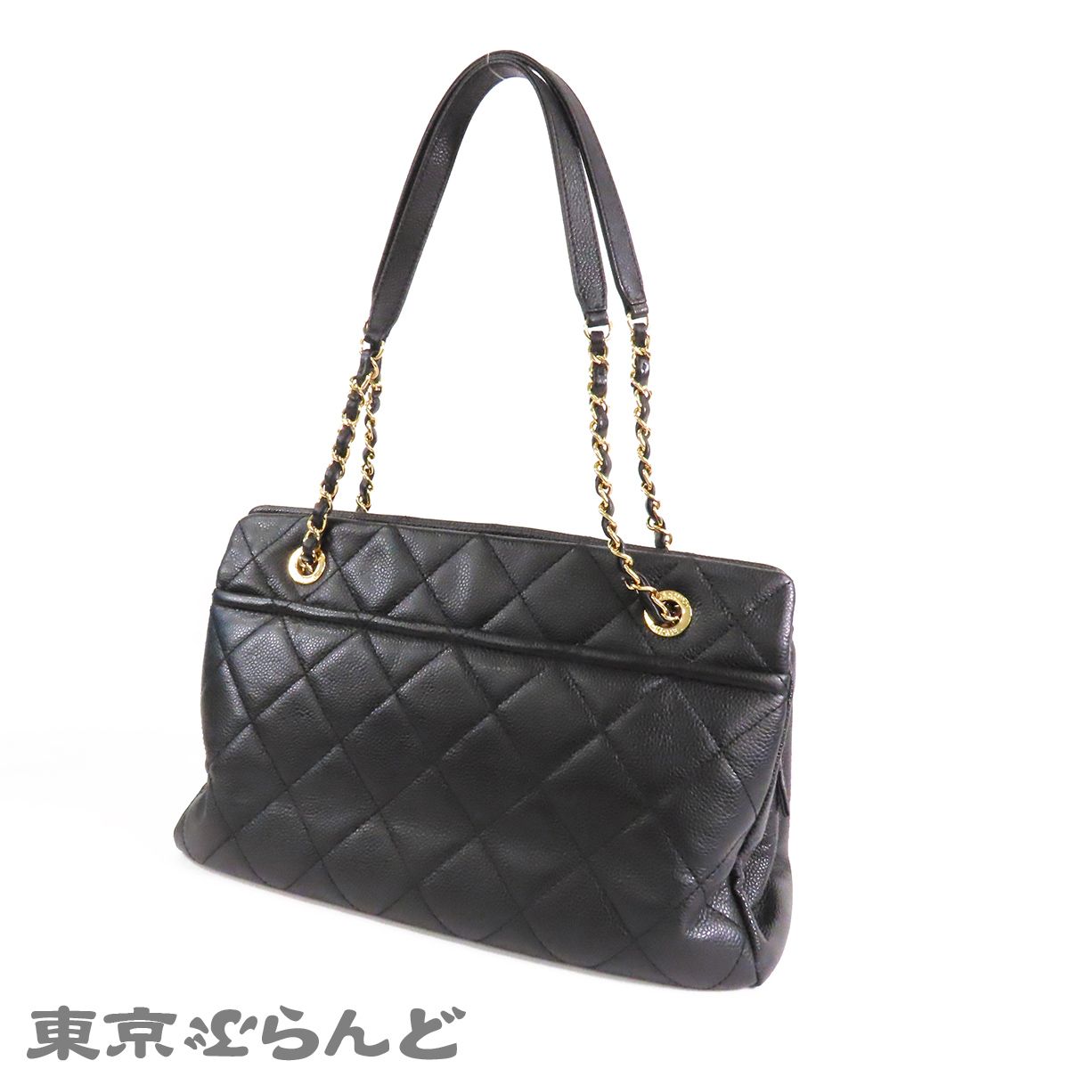 シャネル CHANEL マトラッセ チェーントート ブラック 黒 ゴールド金具 