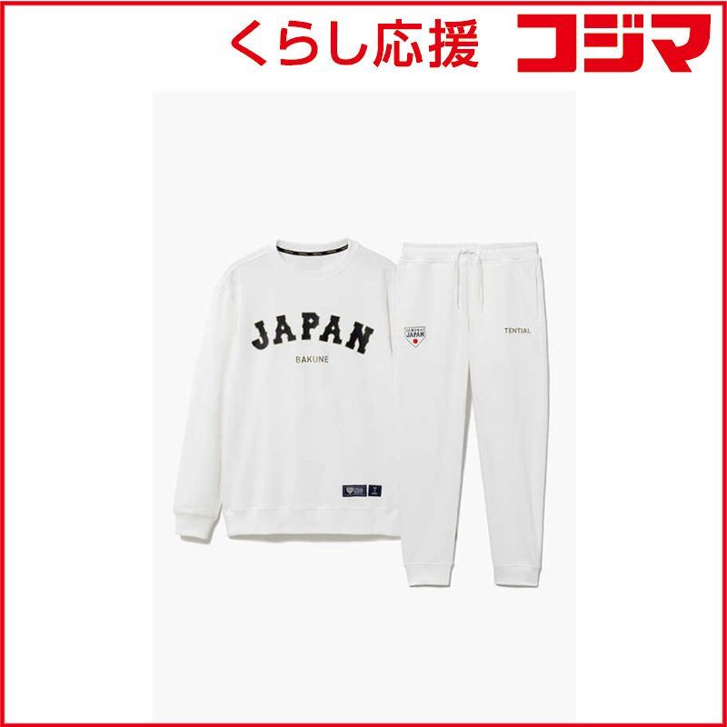 【 新品 未開封 】 TENTIAL　BAKUNE スウェット ロングスリーブクルーネック (侍JAPANコラボ) ホワイト(L)-25FW　25FSBA101U00140006N