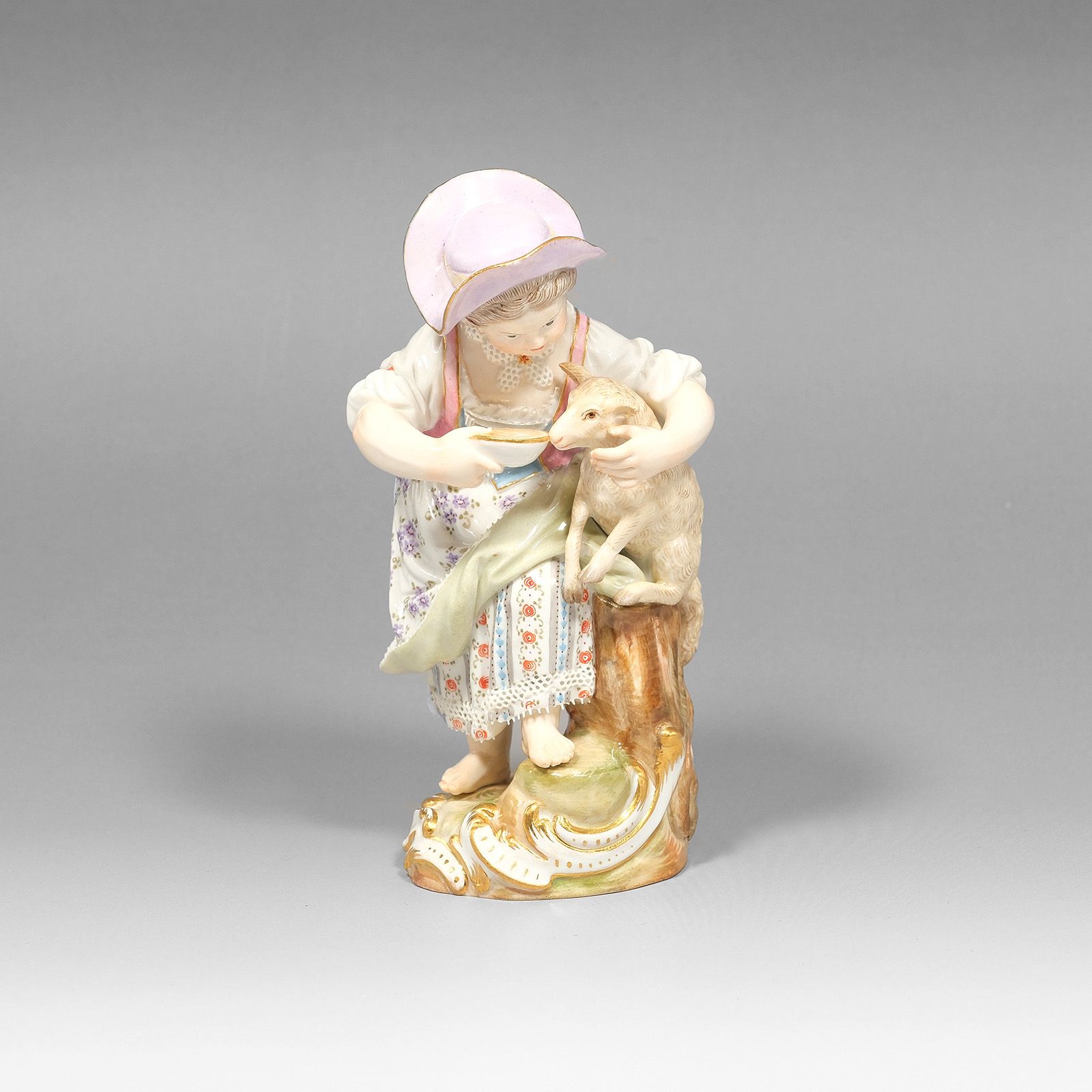 【Meissen】マイセン 羊飼いの少女 _ 置物 オブジェ