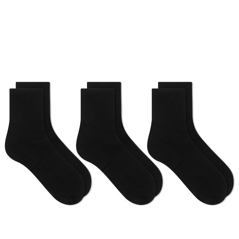 スキムズ メンズ アンダーウェア 靴下 SKIMS Quarter Crew Sock 3 Pack Onyx