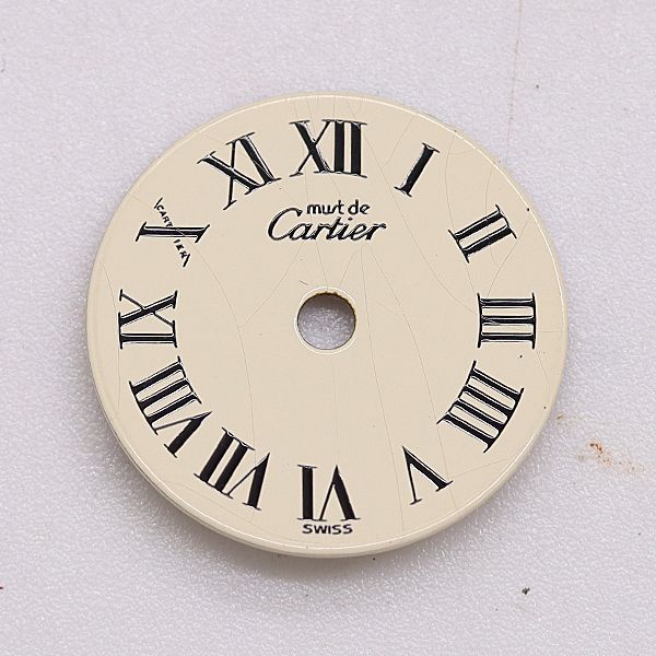 カルティエ アイボリカラー 文字盤のみ メンズ/レディース腕時計