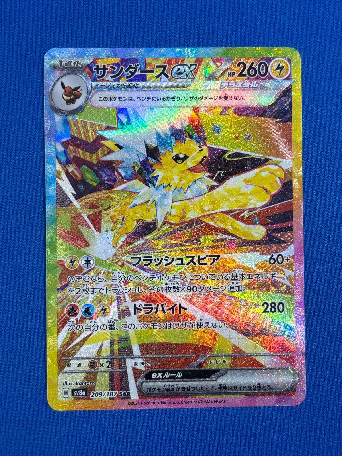 ポケモンカード サンダースex SAR sv8a 209/187 テラスタルフェス 