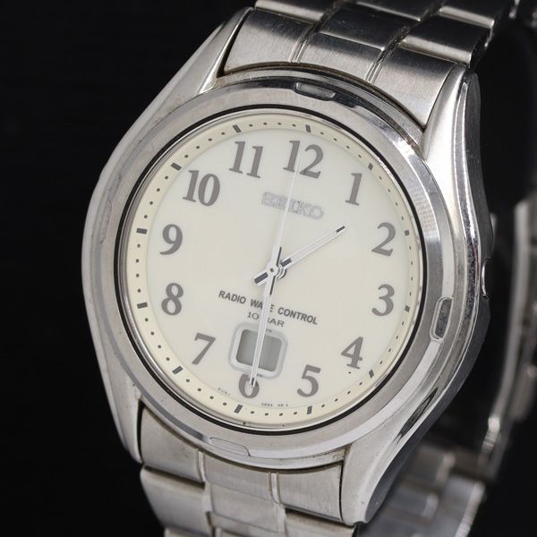 SEIKO ドルチェ 7B32-0AA0 電波ソーラー ローマン メンズ腕時計 