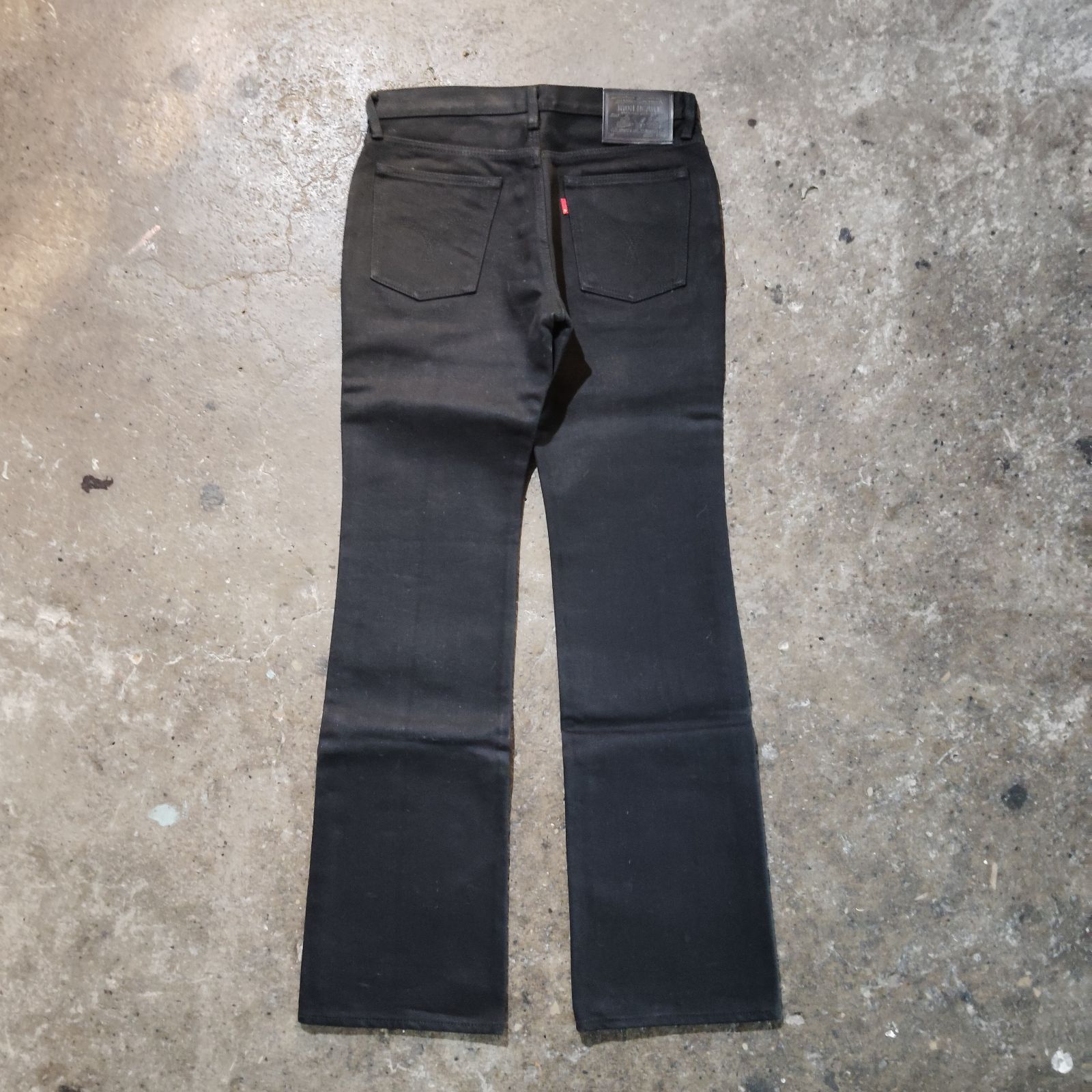 IRON HEART 9461 21oz 黒鎧ブーツカット デニムパンツ W34 L34 リアル
