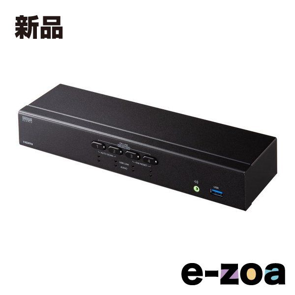 SANWA SUPPLY サンワサプライ 4K対応HDMIパソコン自動切替器 4:1 SW-KVM4U3HD (2663646)