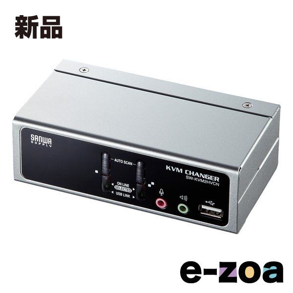 SANWA SUPPLY サンワサプライ USB・PS/2コンソール両対応パソコン自動切替器 2: SW-KVM2HVCN (2663638)