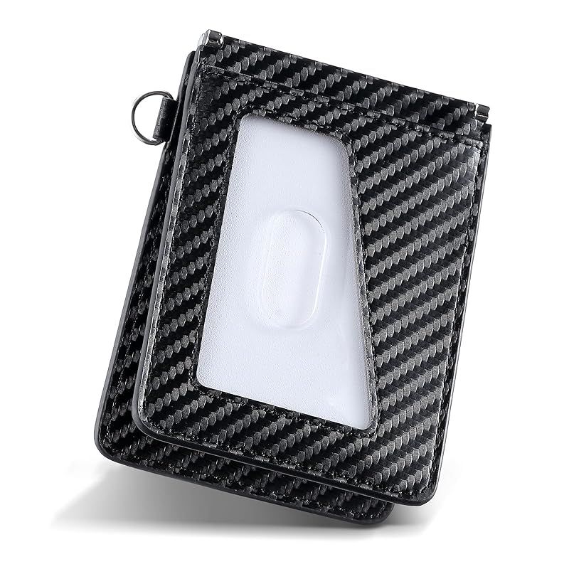 【新品】 [INMURYIA] カーボン調レザーIDホルダー 横型/縦型選択可能【業務用/贈答対応】 【定期入れ(ブラック)伸縮リールなし】 1