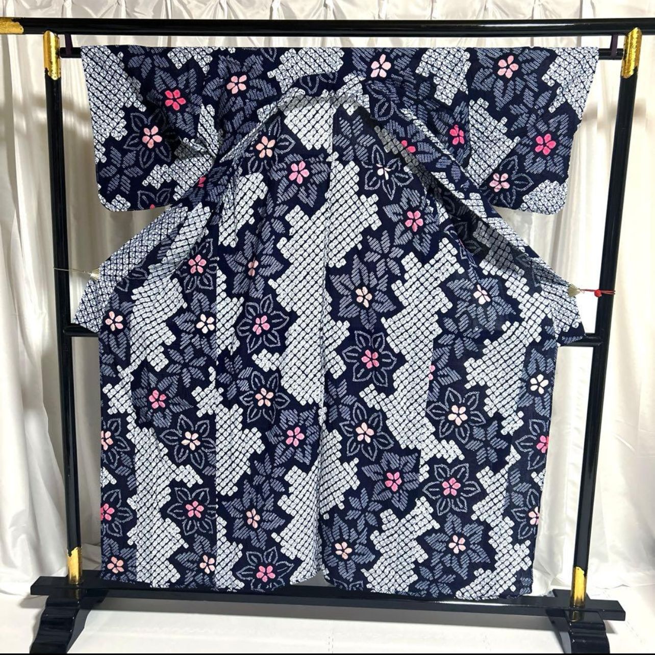 未着用　有松鳴海絞り　フルセット　夏シャレ帯　裄68 ご成約実績 未着用 有松鳴海絞り フルセット 夏シャレ帯 裄68 - メルカリ