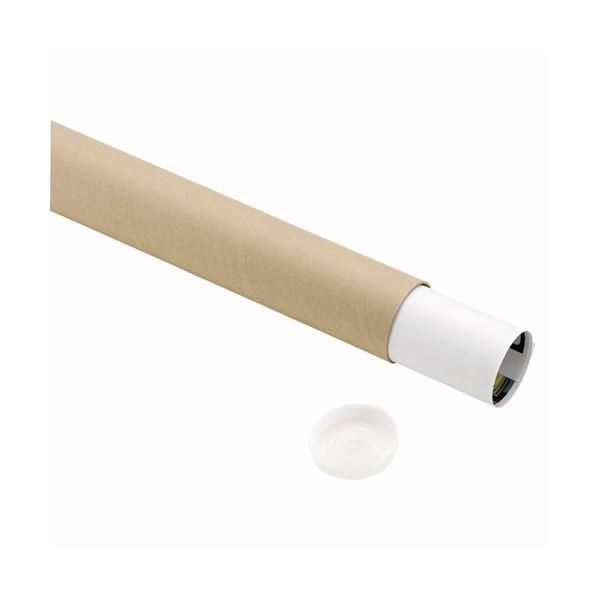 （まとめ） TANOSEE 製図用紙管（ポリ蓋付き） A1（650mm） 1箱（9本） 〔×3セット〕