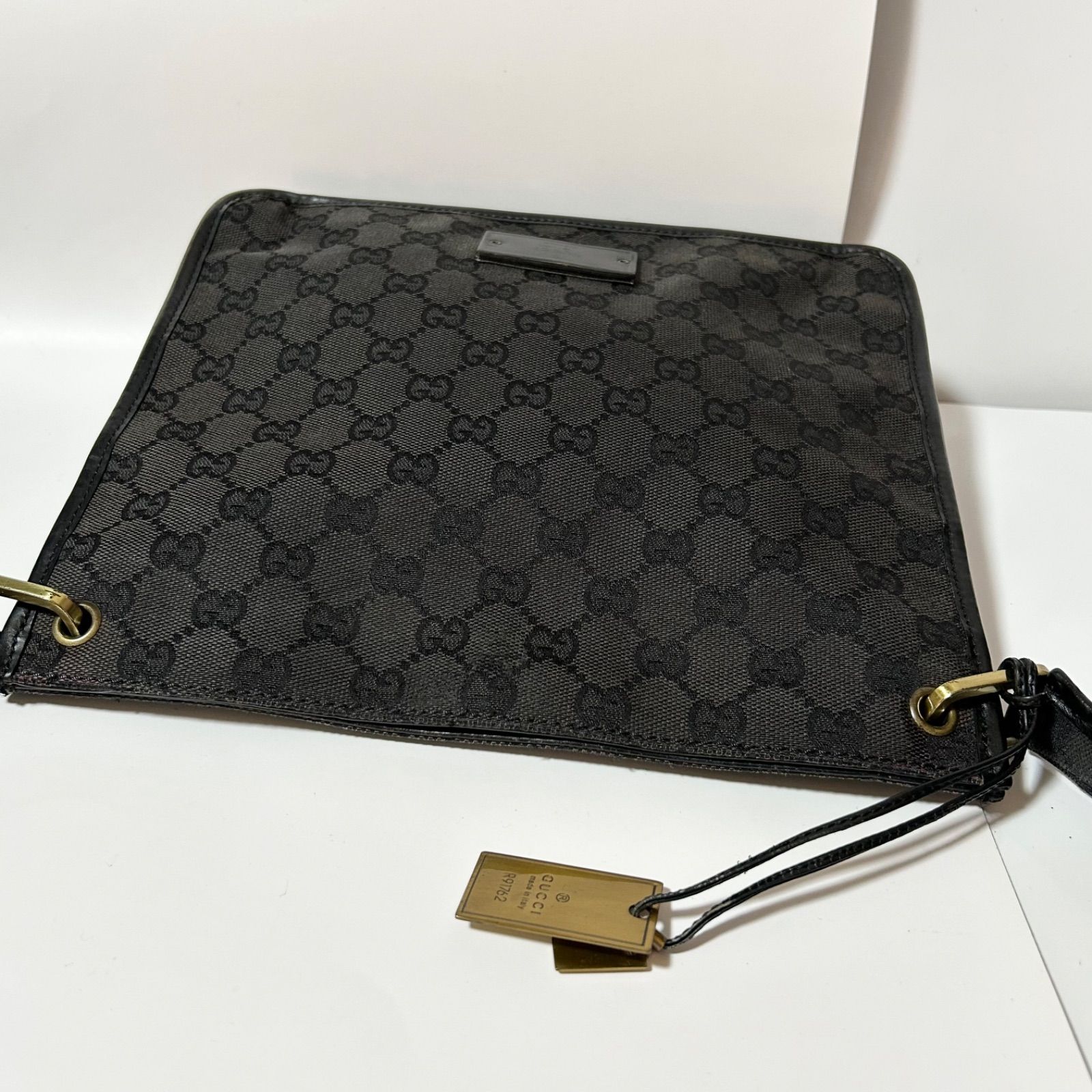 903 専用　グッチ ショルダーバッグ GGキャンバス×レザー GG柄 ブラック GUCCI グッチ ショルダーバッグ バッグ キャンバス/レザー 169937