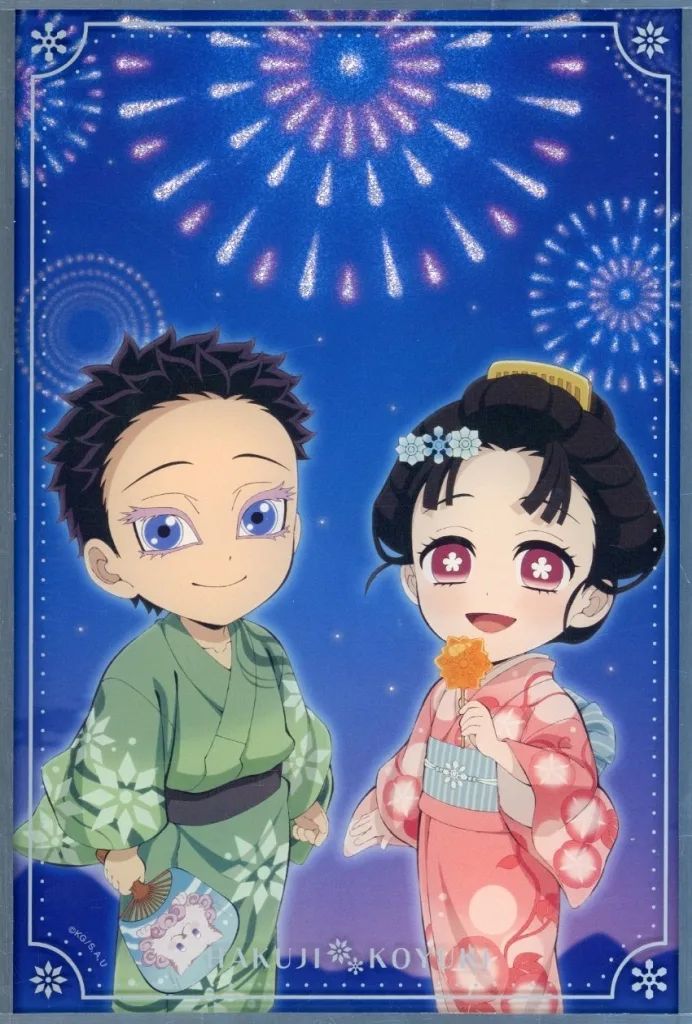 中古】紙製品 狛治＆恋雪 アクリル色紙 「鬼滅の刃 花火大会2025