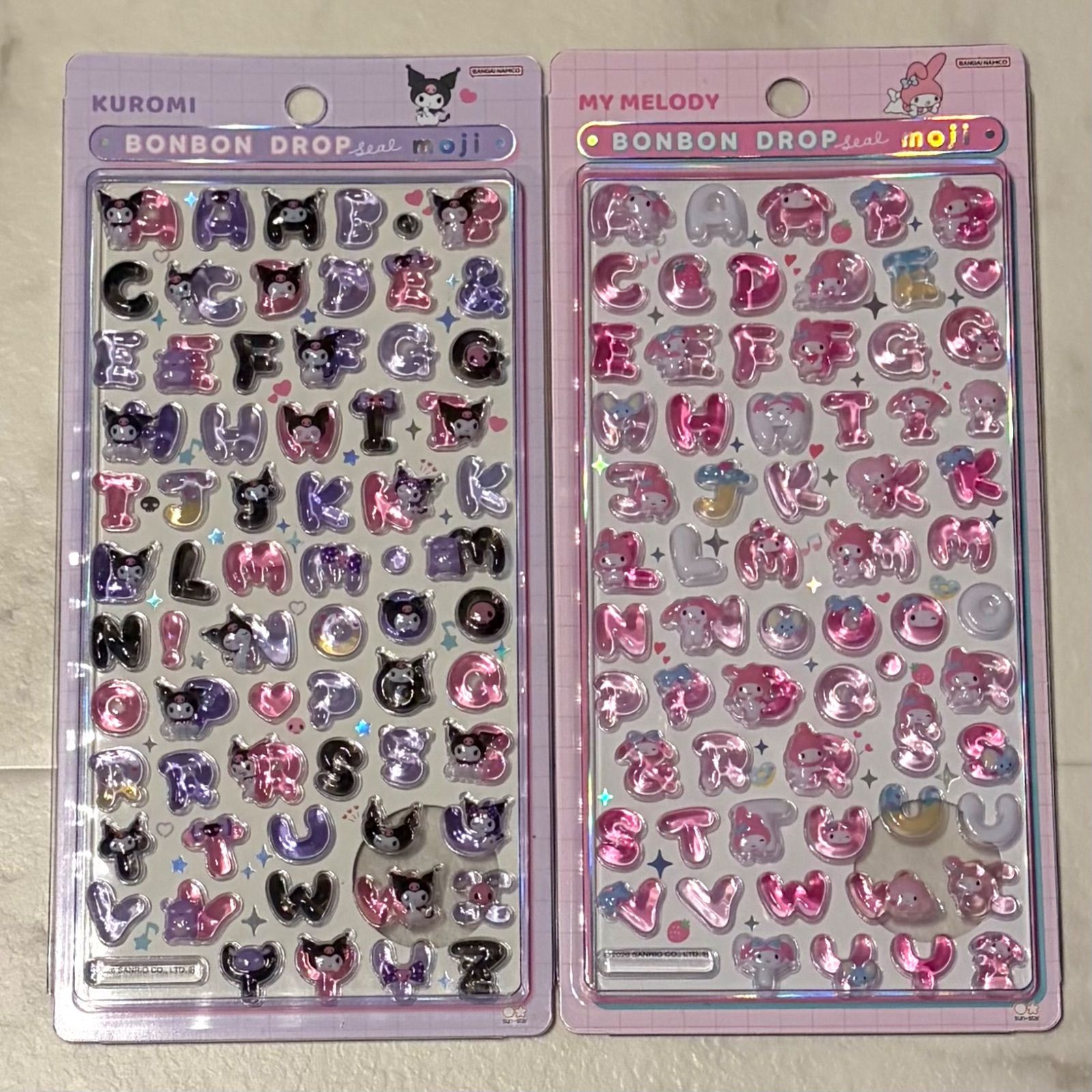 正規品 新作 サンリオ moji アルファベット ボンボンドロップシール