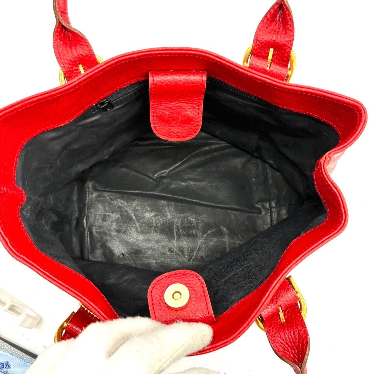 RODANIA ロダニア トートバッグ ハンドバッグ レッド 赤 レザー 美品 