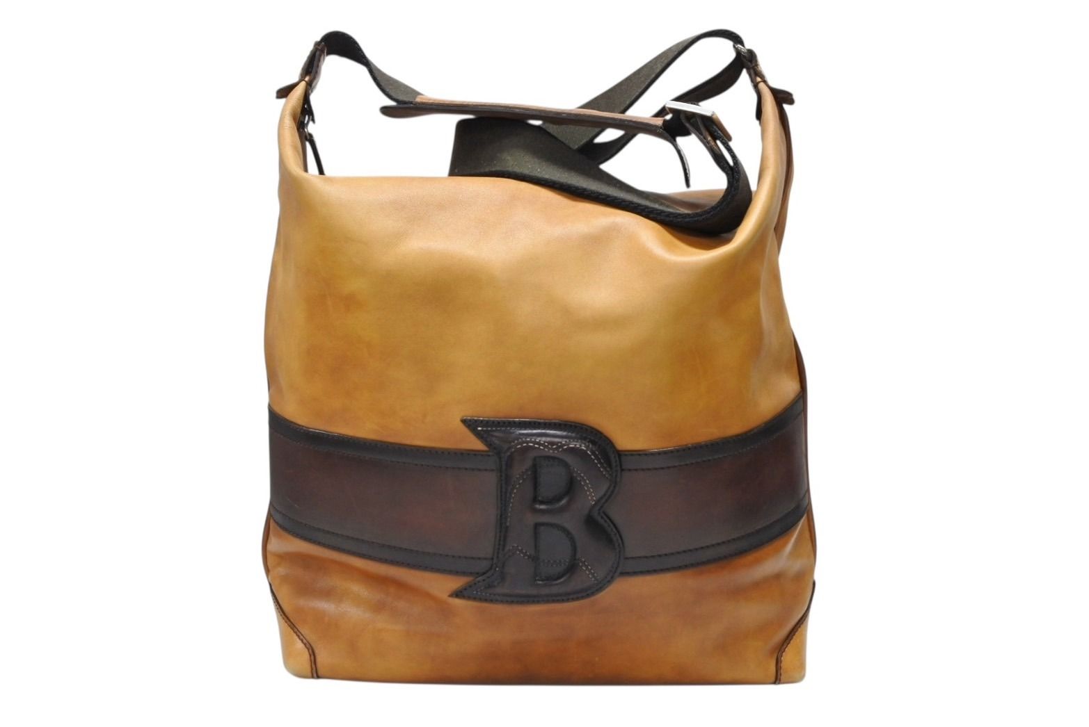 Berluti ベルルッティ カリグラフティBロゴショルダーバッグ ブラウン 